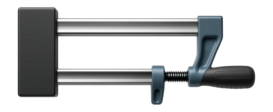 Parallel clamp with a dual-bar system and a large clamping surface for a professional workshop.