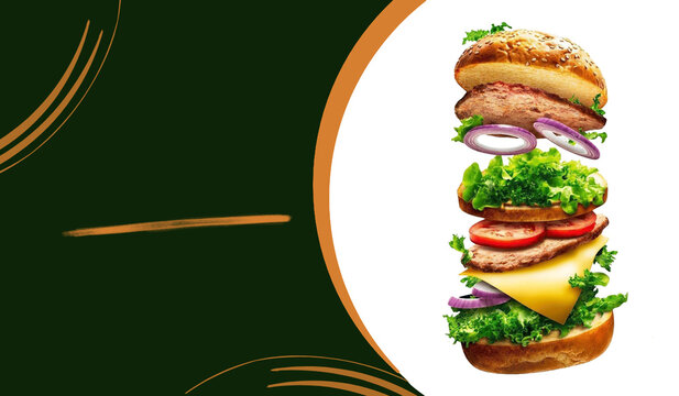 Creative Fast Food Burger Shop Menu & Banner Pack Summer BBQ Event Flyer & YouTube Cover Template