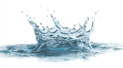 Water splash on white background (1)