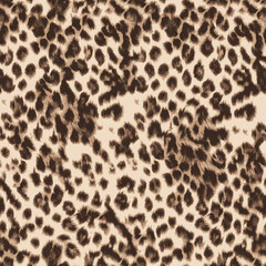 Leopard Print Seamless Pattern – Animal Skin Texture Background