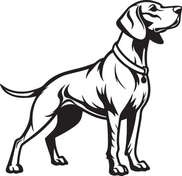 Drever dog vector art silhouette image