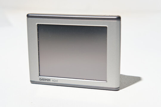 Kent, uk 01.01.2025 Garmin nuvi 300T GPS Navigation System with Accessories and Original Packaging. Retro vintage satellite navigation personal travel guide. Car tech products.