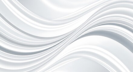 Obraz premium Abstract White Waves: Elegant, Flowing Lines in a Modern Design