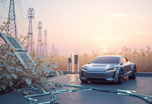 Electric car charging rural station