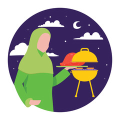 Barbecue Vector Illustration Which can easily edit or modify