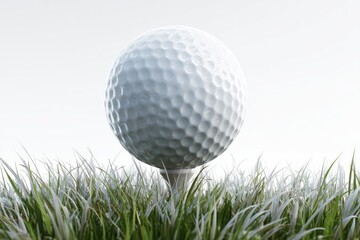 Golf ball on tee in grass (5)