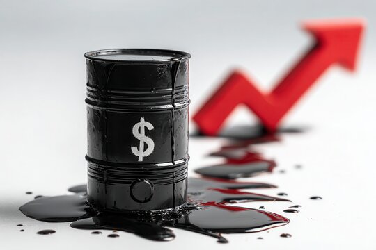 oil barrel standing on a white surface