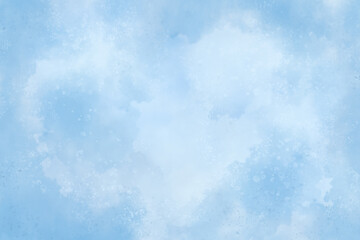 Obraz premium Watercolor blue background. Abstract hand painted aquarelle light blue backdrop