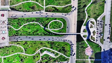 Azerbaijan – Baku Winter Park,  Drone View