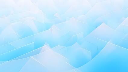 Abstract blue and white geometric shapes with a soft gradient background