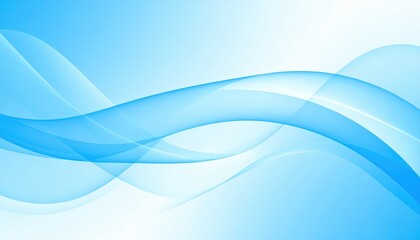 Abstract blue wave background with a smooth, flowing curve design, perfect for a modern business wallpaper illustration