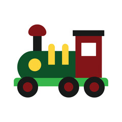 toy train on white background