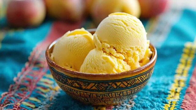 sweet lucuma ice cream dessert peruvian cuisine video