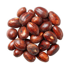 Obraz premium Cluster of roasted nuts, oval shape, reddish-brown