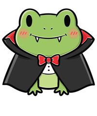 Frog funny vampire halloween design