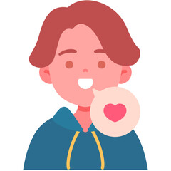 Illustration of Man with Love