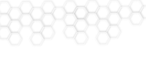 Futuristic 3D White Light out line hexagon Geometric Structure Featuring Abstract Polygonal Honeycomb Pattern, Technology-Inspired Design, and a Luxurious, Modern Vector Background for Innovation