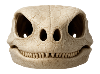 Galapagos marine iguana skull with blunt snout and robust jaw