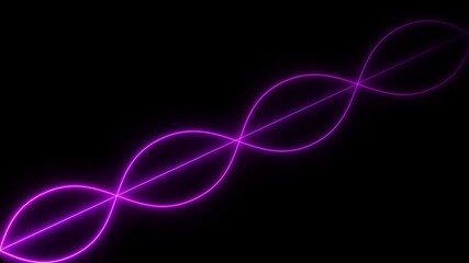 Wavy magenta color laser motion animation Smooth waveform loop animation for visual effects Video animation of glowing moving neon waves in reflective ground on daerk background. - Powered by Adobe