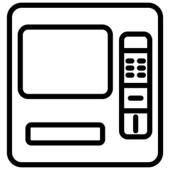 Self Checkout Kiosk line icon