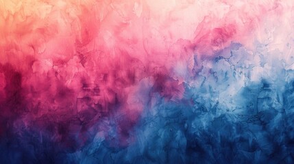 Fototapeta premium Abstract watercolor illustration featuring vibrant hues of pink, purple, and blue blending seamlessly, creating a dreamy and artistic background with soft textures and fluid patterns