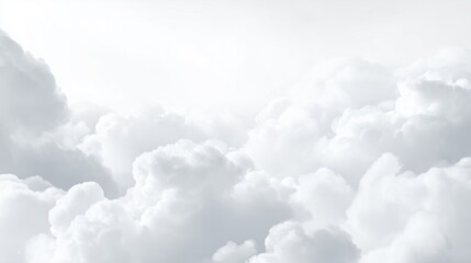 soft white clouds on white background with dreamy minimal atmosphere