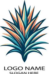 Yucca logo icon vector white background .