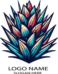 Yucca logo icon vector white background .