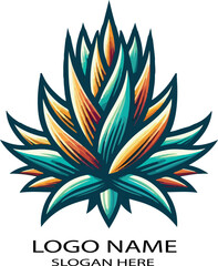 Yucca logo icon vector white background .