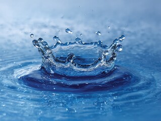 A splash creates a beautiful water crown