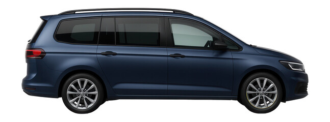 Seven-seater minivan with tinted rear windows and alloy wheels