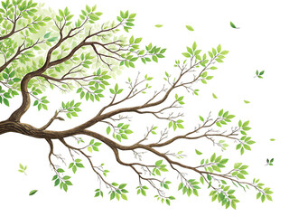 tree branches on AI generated by PNG