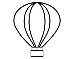 Fototapeta premium A simple black and white drawing of a hot air balloon Ai Generated