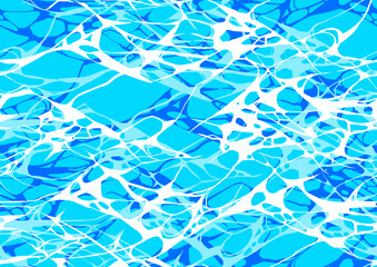 荒波のパターンイラスト。シームレス。