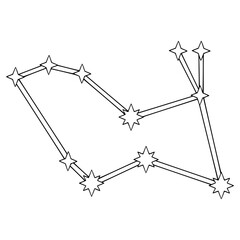 Lepus constellation illustration hand drawn outline vector © Fathur Kiwon