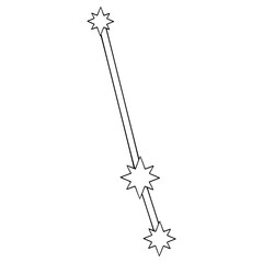 Pyxis constellation illustration hand drawn outline vector
