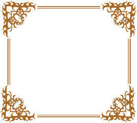 frame with gold ornament frame with ornament frame with golden leaves Golden Rectangle, Corner, Certificate, Border, Pattern, Line, Photo, Wedding, Invitation, Background, Thai, Islamic,	
