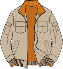 vector illustration of a jacket