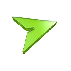 3D render send and share icon on transparent background