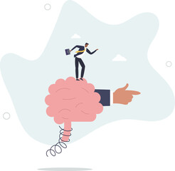 Brain intelligence, resilience or creativity to control thinking process for new idea, smart or wisdom to brainstorm,human life.