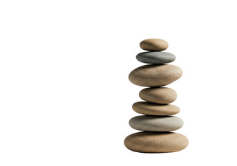 Isolated Stacked Zen Stones Balancing