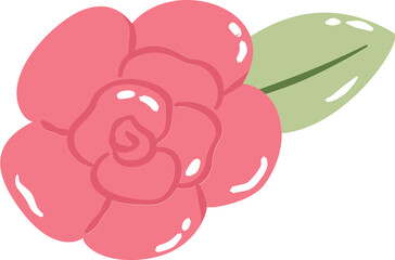 vector illustration of a red rose