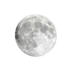 Naklejka premium full moon's white plain surface, spherical, numerous impact craters with clear contours, isolated in pure black outer space under bright uniform light, top-down view, precise scientific study of