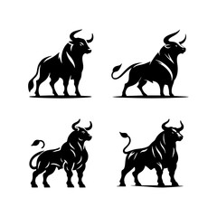 bull vector silhouette