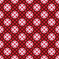 seamless pattern with red polka 