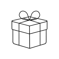 Obraz premium Simple gift box illustration