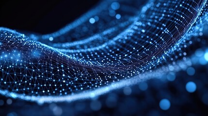 Abstract blue digital network