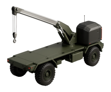 Mobile launch system with integrated crane and command module