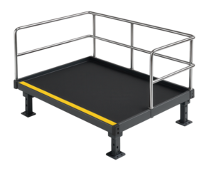 Modular fuel loading platform with adjustable height supports