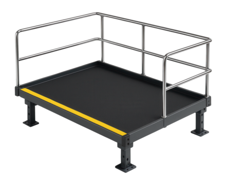 Modular fuel loading platform with adjustable height supports